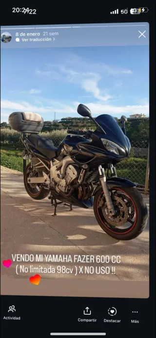 YAMAHA FAZER 600cc 98cv