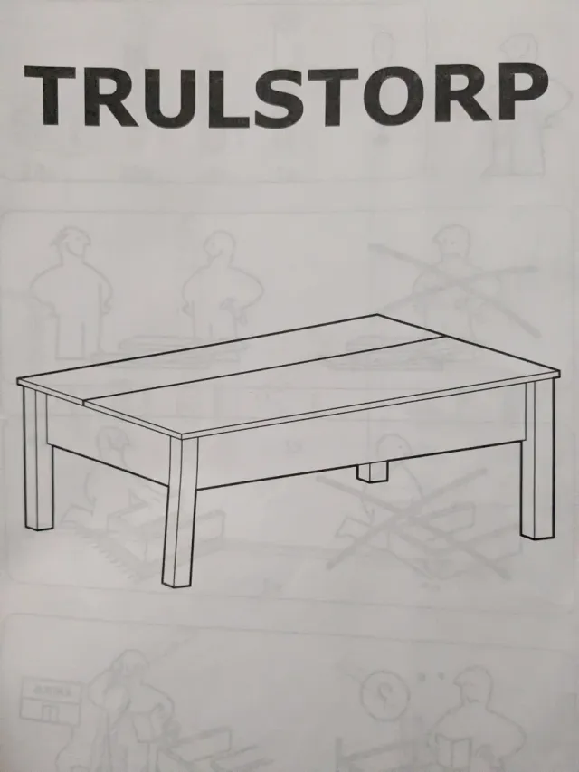 Mesa Centro Elevable IKEA TRULSTORP Blanca