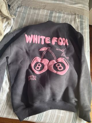 Sudadera White Fox gris y rosa (hacoo)
