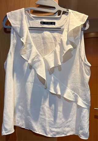 Blusa Zara Volantes Talla XL