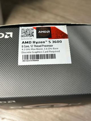 AMD Ryzen 5 3600 Procesador 6 núcleos 12 hilos