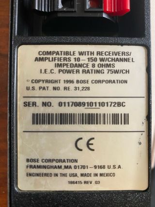 Pareja Altavoces Bose Negro/Marrón