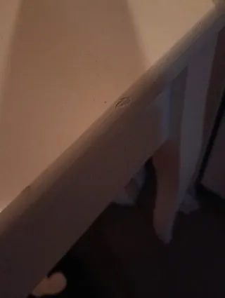 Tocador blanco con espejo triple