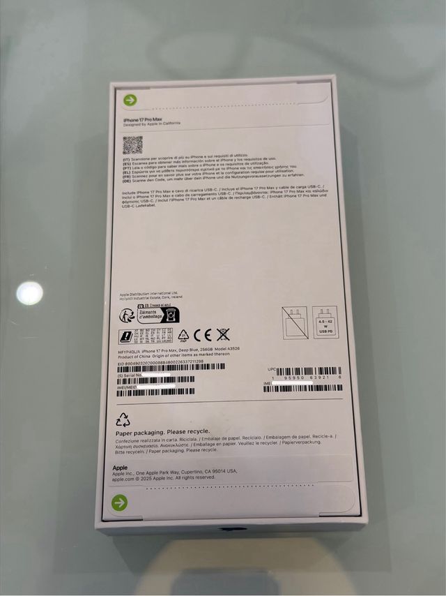 iPhone 17 Pro Max 256Gb Color BLUE DEEP. sin abrir