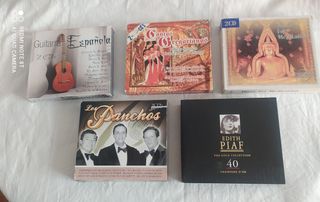 Lote 5 CDs dobles: guitarra Española, Edith Piaf, 