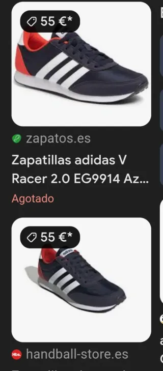 Zapatillas Adidas V Racer 2.0 Unisex Talla 40