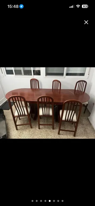 Mesa comedor extensible madera