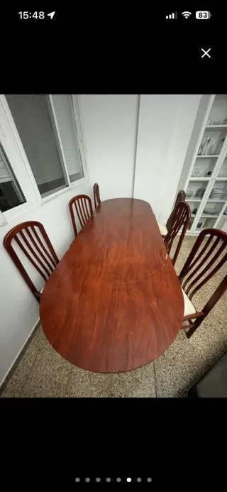 Mesa comedor extensible madera