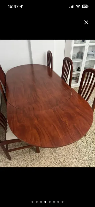 Mesa comedor extensible madera