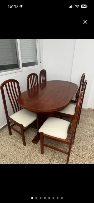 Mesa comedor extensible madera