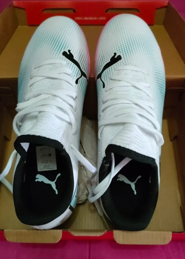 Puma Future 7 Play TT Jr - Blancas/Rosa