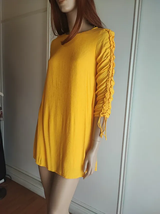 VESTIDO Zara Amarillo Talla S