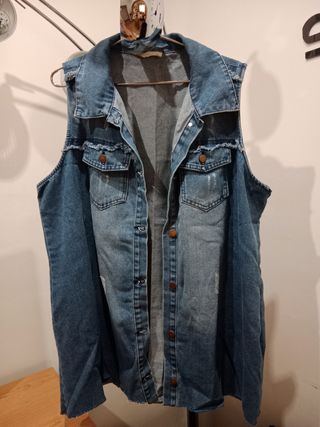Chaleco vaquero mujer azul
