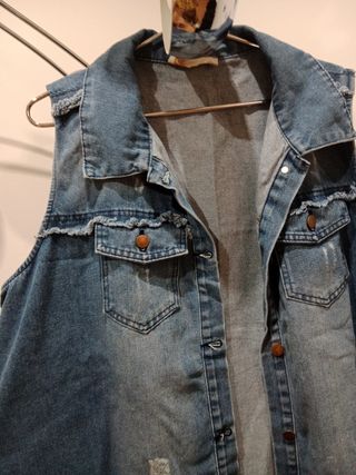 Chaleco vaquero mujer azul