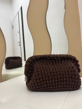 Borsa a mano marrone