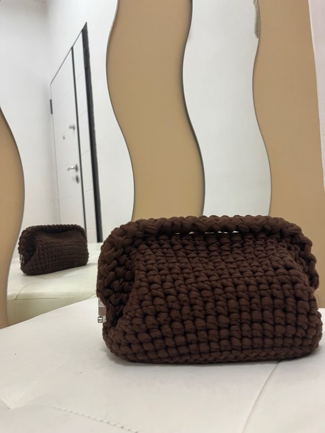 Borsa a mano marrone