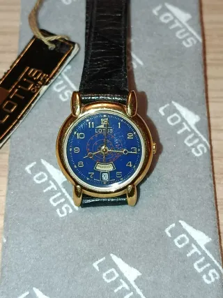 Reloj Lotus Vintage Azul y Dorado