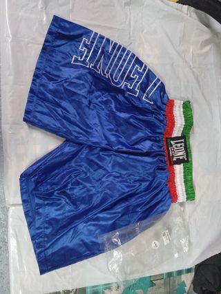 Pantalón boxeo Leone azul multicolor