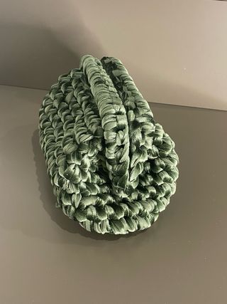 Clatch verde in velluto 20 cm