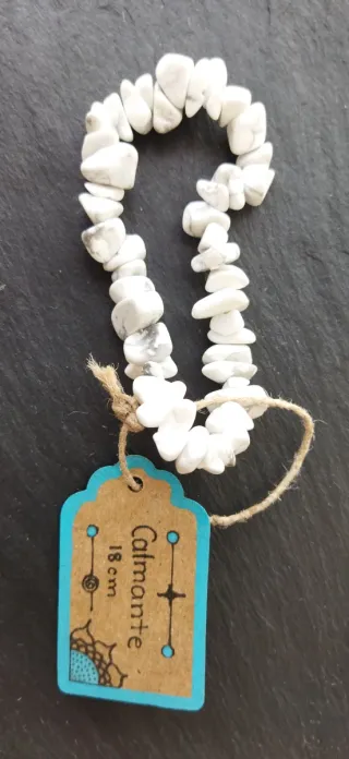 Pulsera Turquesa Blanca de piedrecitas