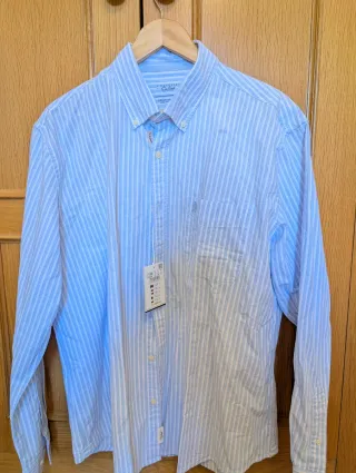 Camisa Cortefiel Oxford Azul Talla XXL