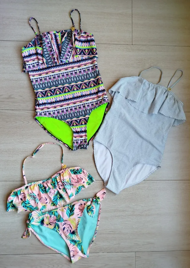 Lote 2 bañadores y 1 bikini T 10-12