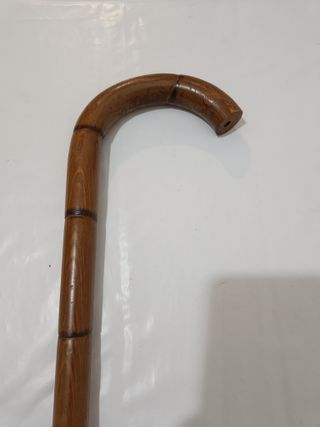 Bastón de paseo antiguo madera maciza