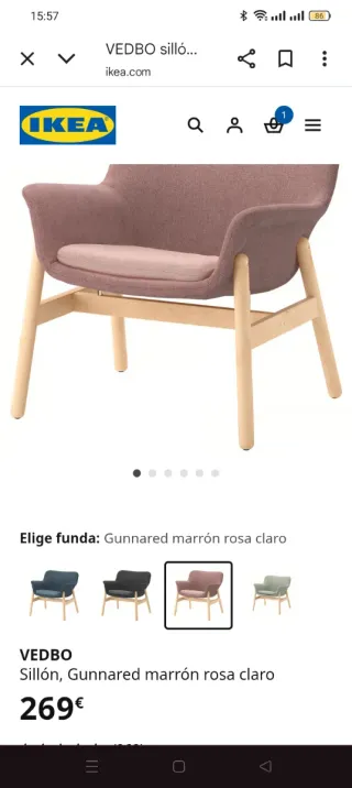 Sillón Vedbo Rosa Ikea