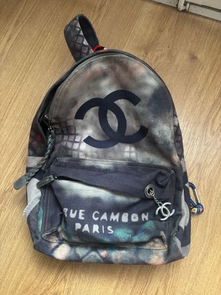 Mochila Chanel Vintage Estampado CC Multicolor