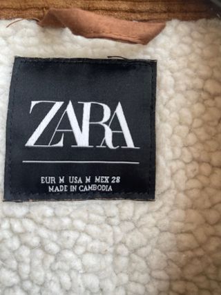 Chaqueta Zara Pana Forro Borreguito Talla M