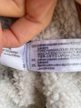 Chaqueta Zara Pana Forro Borreguito Talla M