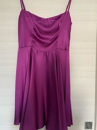 Abito Flavio Castellani in seta color ciclamino