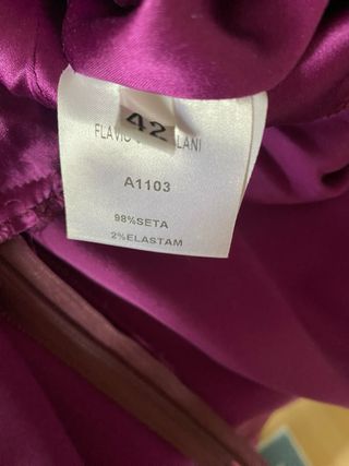 Abito Flavio Castellani in seta color ciclamino