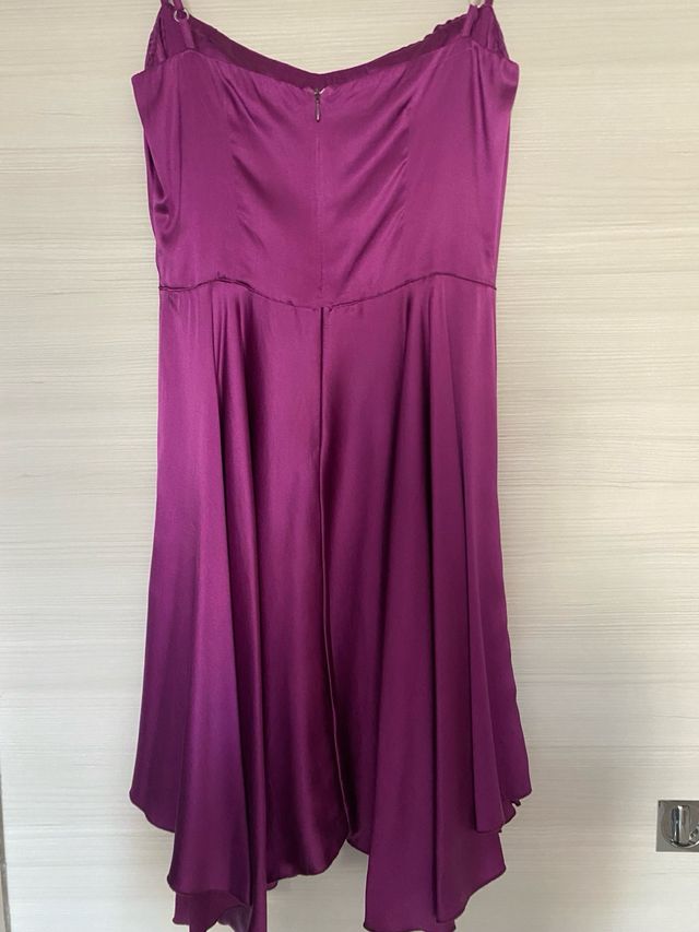 Abito Flavio Castellani in seta color ciclamino