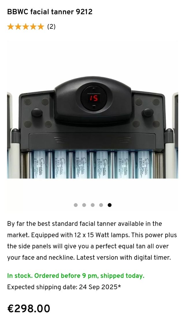 Lampada abbronzante tri facciale nuova