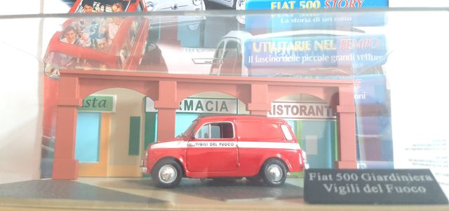 Modellino Fiat 500Giardiniera Vigili del Fuoco1:43