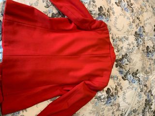 Giacca elegante/sportiva in lana 100% rossa L