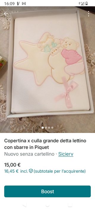 Copertina Piquet per culla/lettino