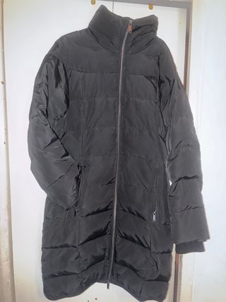 Abrigo  plumas acolchado mujer negro