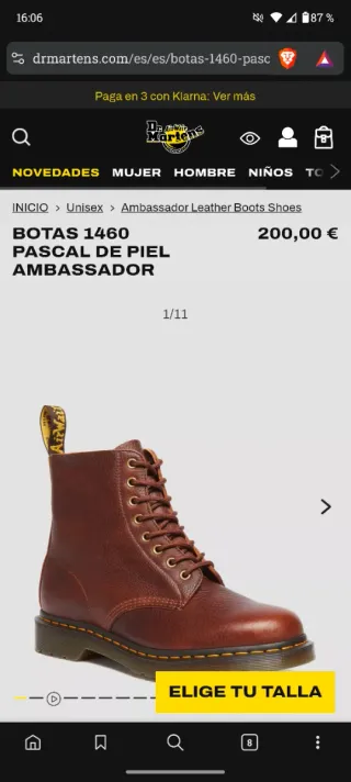 Nuevas Botas Dr. Martens 1460 Pascal