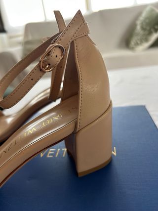 Sandalias Stuart Weitzman Beige Tacon