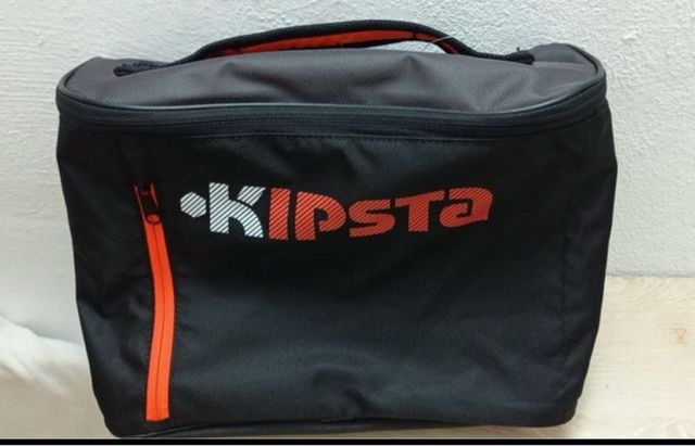 Bolsa de deporte Kipsta negra y naranja