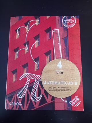 Libro matemáticas B 4 ESO trimestre 3