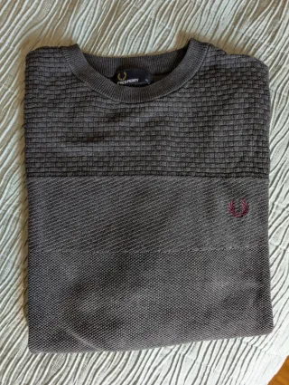 Jersey Fred Perry gris talla XL