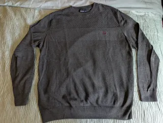 Jersey Fred Perry gris talla XL