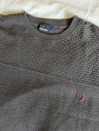 Jersey Fred Perry gris talla XL