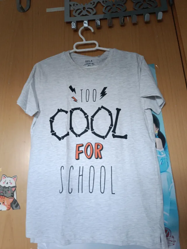 Camiseta SELA gris Too Cool For School