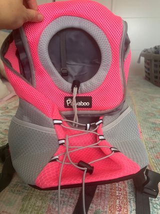 Mochila Portabebés Payaboo Rosa y Gris