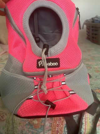 Mochila Portabebés Payaboo Rosa y Gris