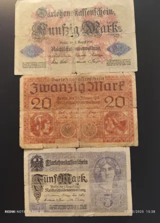 Lotes de Billetes Alemanes Antiguos